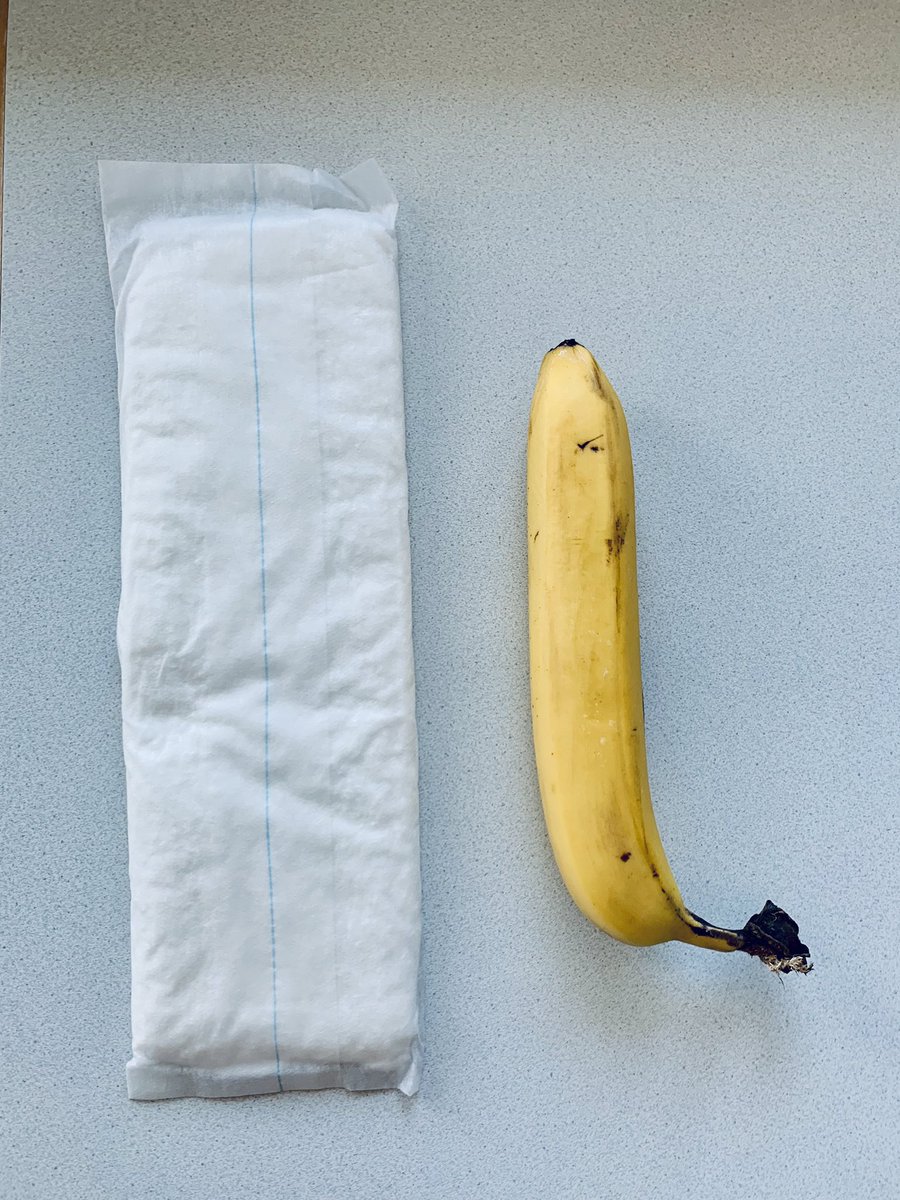 Einlage und Banane nebeneinander